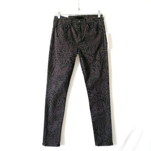Joe's Jeans The Icon Womens Gray Animal Print Mid Rise Skinny Ankle Jeans Sz 28